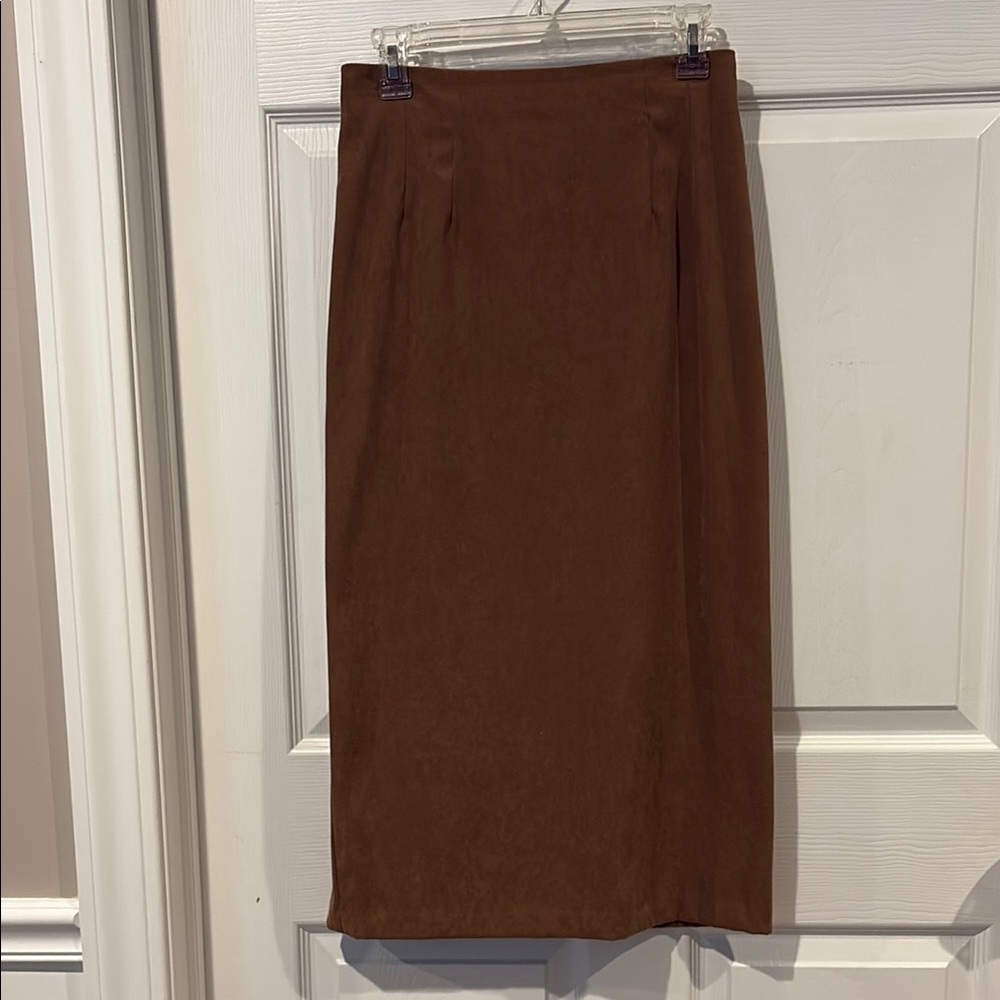 Classic Brown Pencil Skirt
